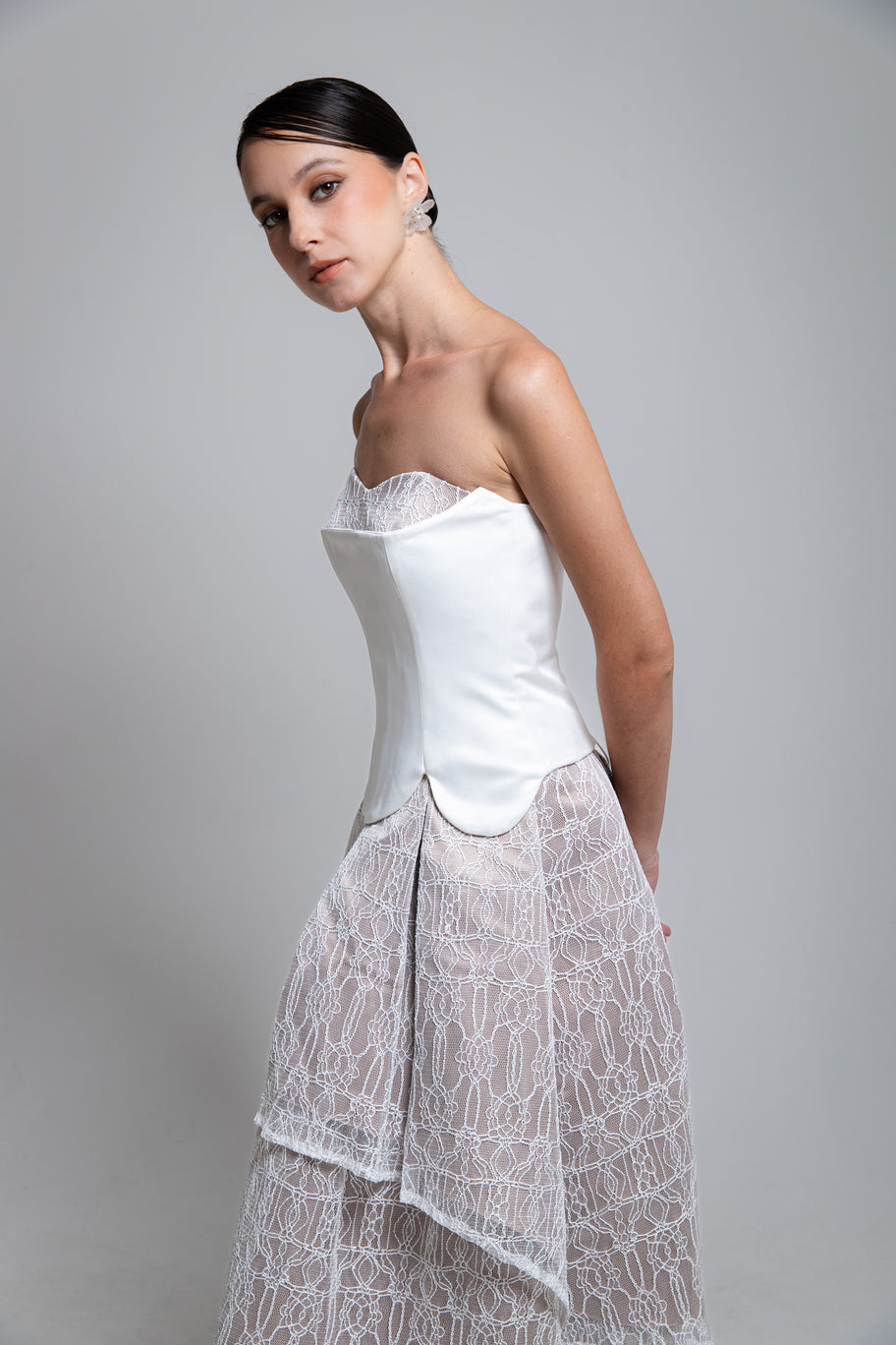 COMA LABEL - Elsie Corset Midi Dress