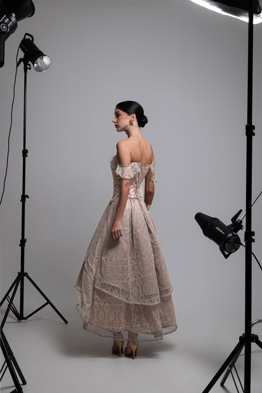 COMA LABEL - Elsie Corset Midi Dress