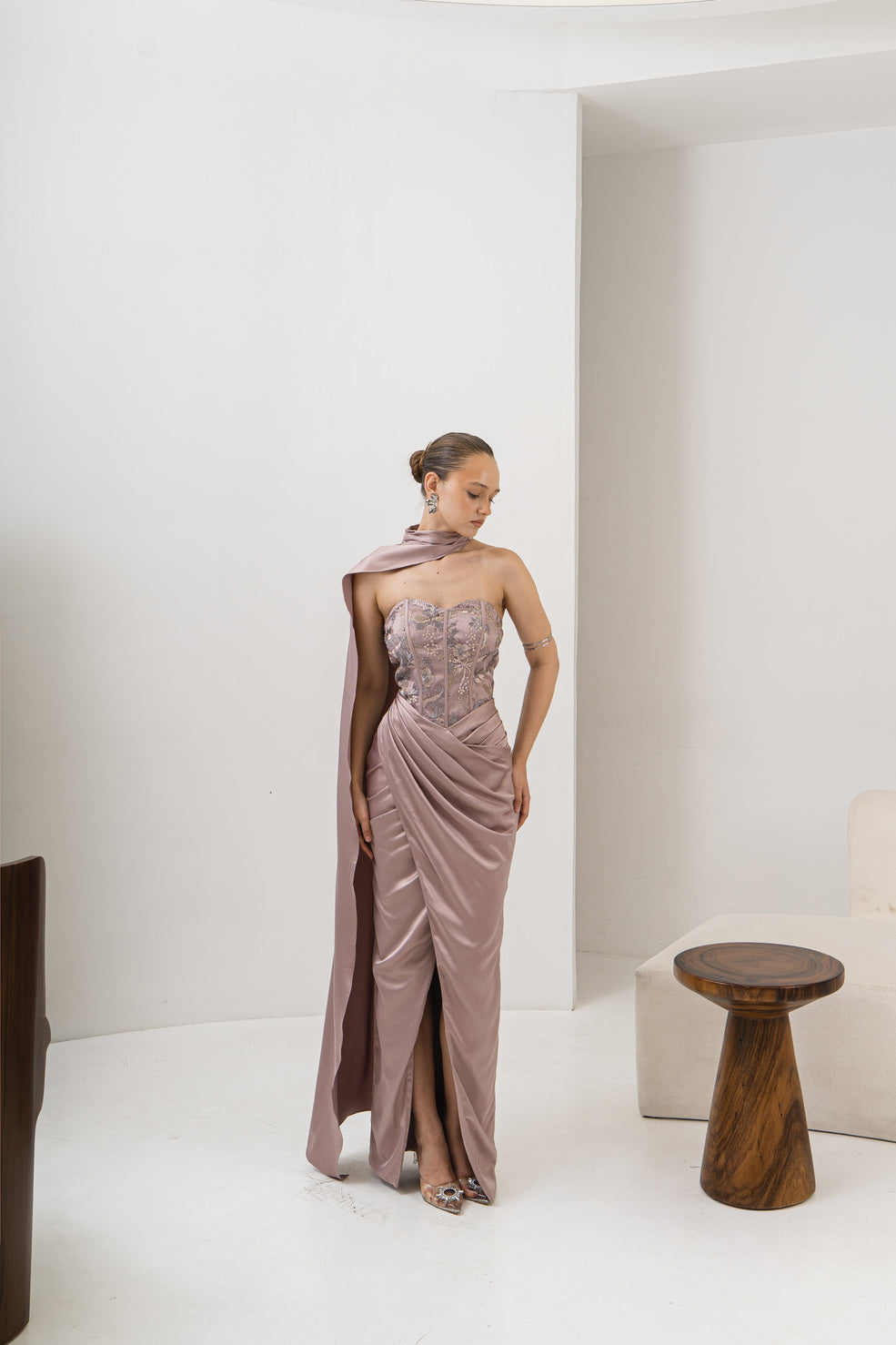 COMA LABEL - Syrene Cape Dress